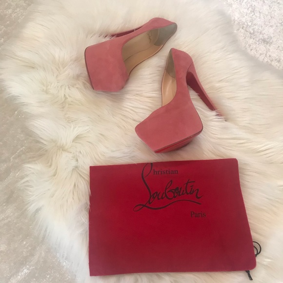 Christian Louboutin Shoes - EUC Christian Louboutin Suede Daffodile 160 Pumps